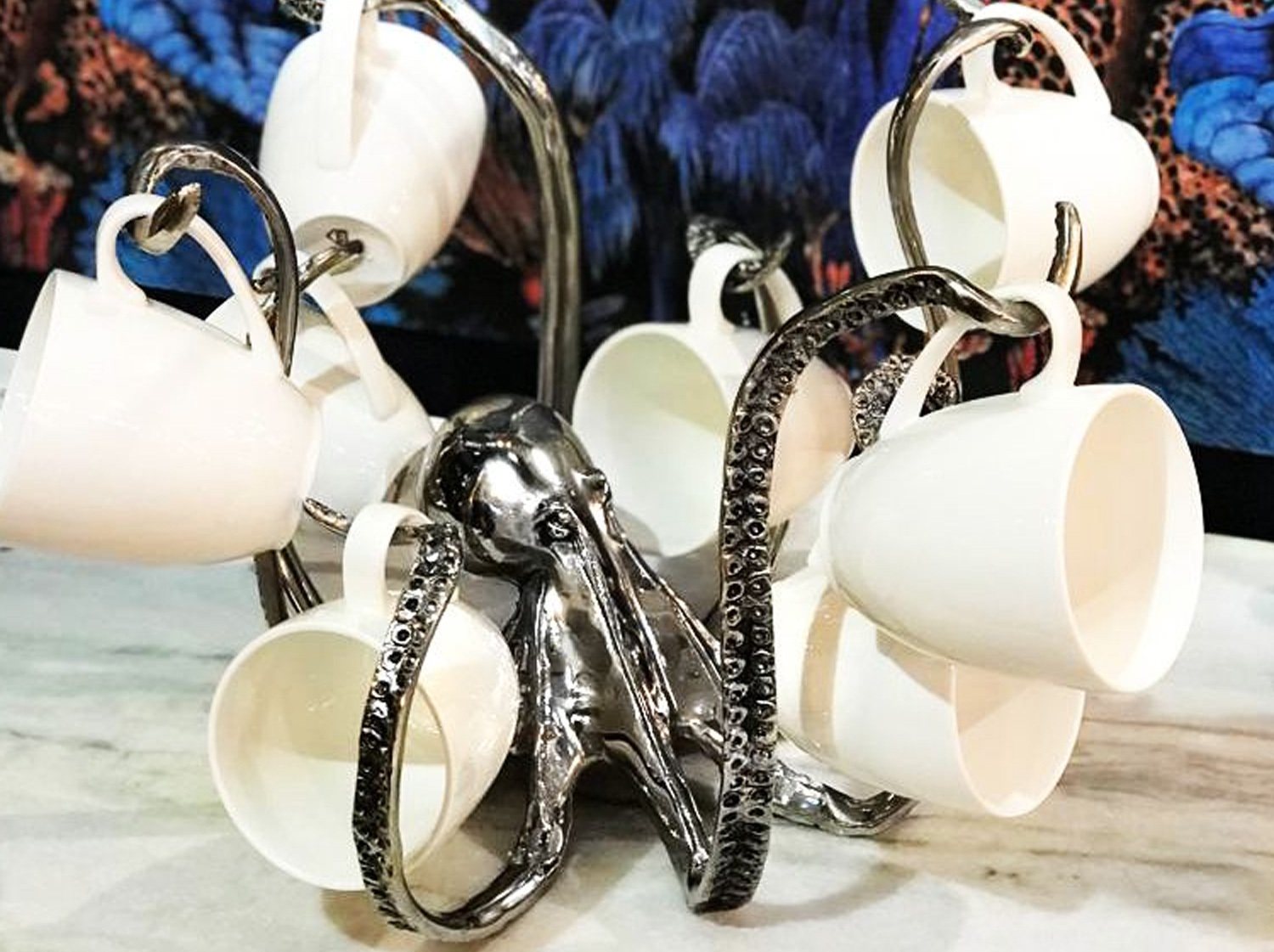 This Octopus Coffee Mug Holder Makes For A Great Eye Catcher For Your