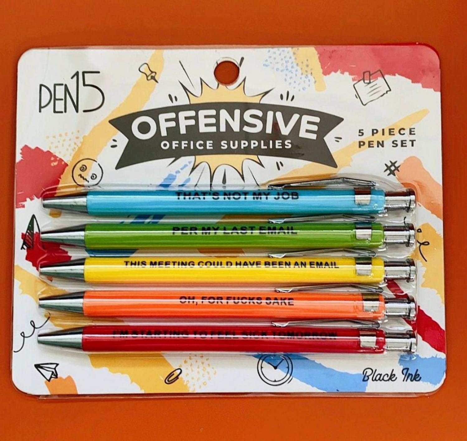 Offensive office pens - snarky office pens