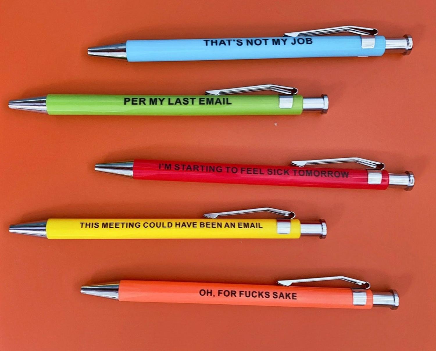Offensive office pens - snarky office pens