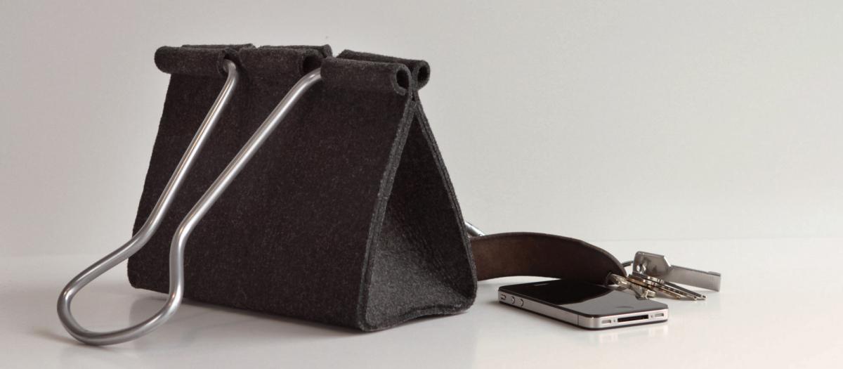 Binder Clip Handbag: Office Product-Inspired Tote Purse