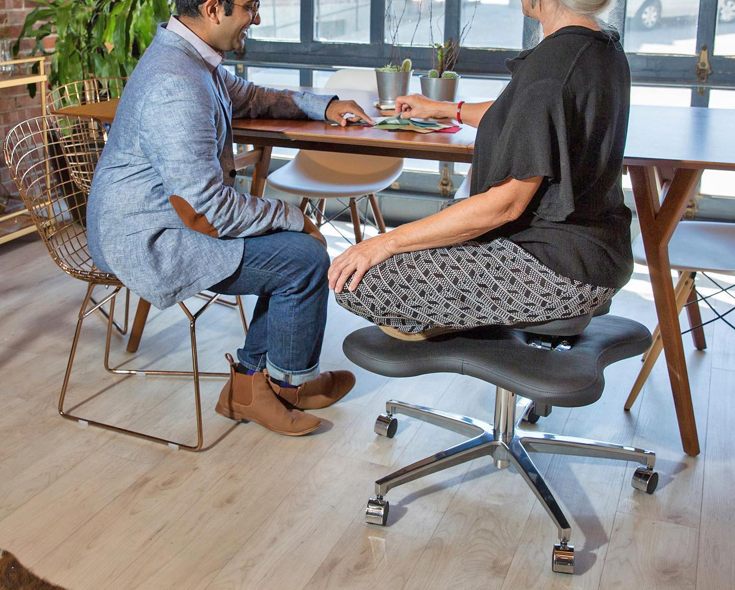 You Can Get an Office Chair That Lets You Sit Cross-Legged at Your Desk