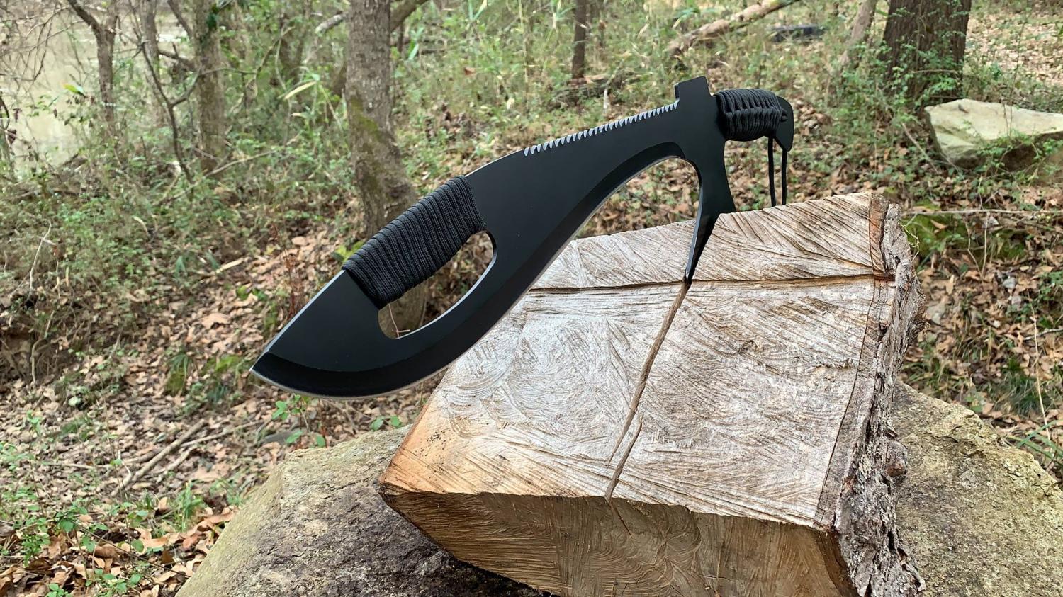 Omniblade 3-in-1 Survival Machete Includes a Knife, Tactical Tomahawk, and a Survival Saw - Giant machete multi-tool