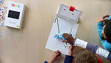 OSMO Interactive iPad Game Played Outside The Screen - GIF