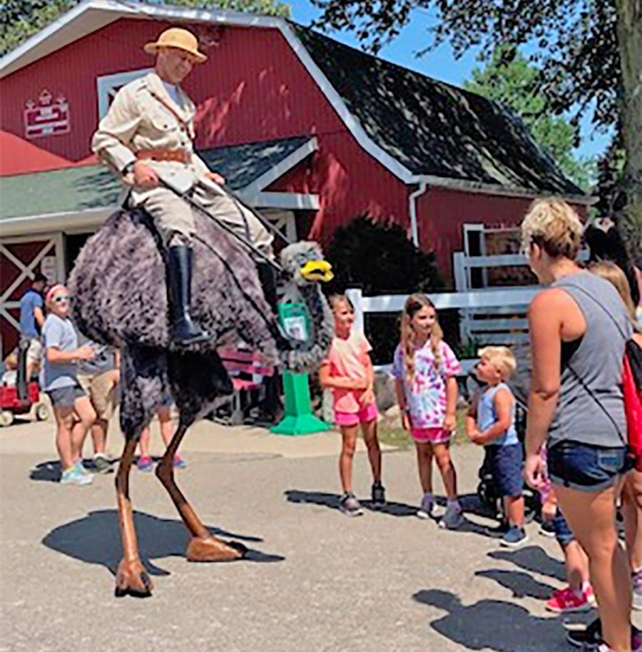 Ostrich Stilts Costume