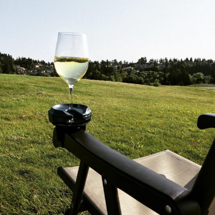 Outdoor Wine Glass Holder Straps Drink To Armrest To Prevent Spills