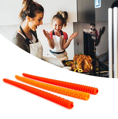 Oven Rack Shields - 4 Pack Heat Resistant Silicone Oven Rack Cover 14 Inches Long Oven Rack Edge Protector, Protect Against Burns and Scars (Red)