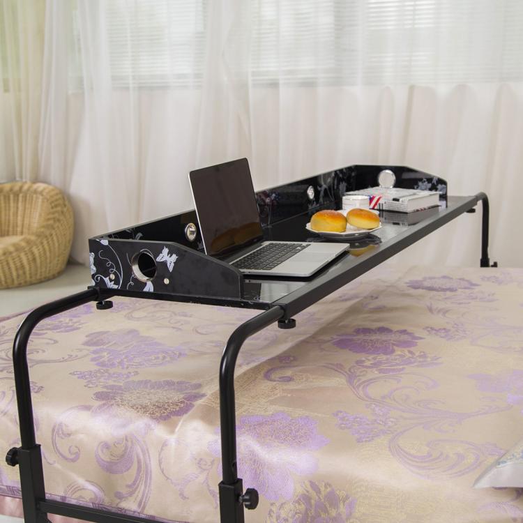 This Over The Bed Sliding Desk Lets You Still Work And Eat While