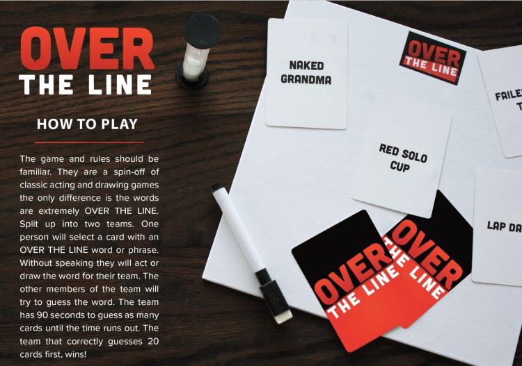 Over The Line Party Game An Adult Version Of Pictionary Charades