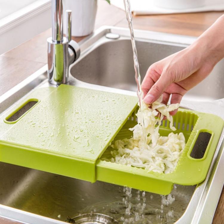 Over The Sink Cutting Board Lets You Clean Chop And Collect