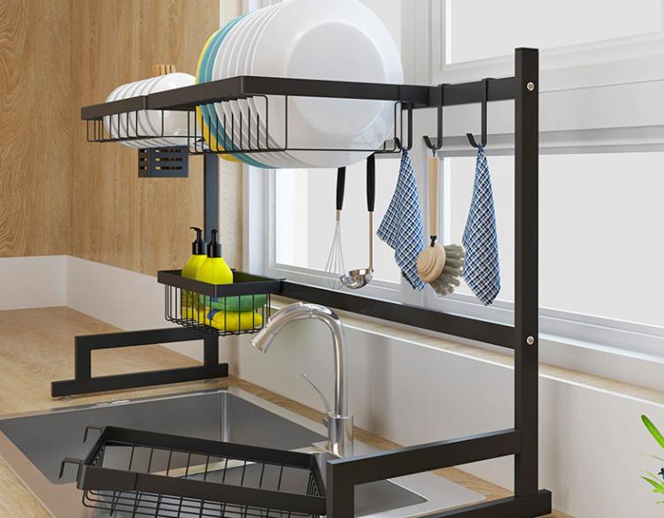 This Over The Sink Dish Drying Rack and Storage Area Is Perfect For Tiny  Homes