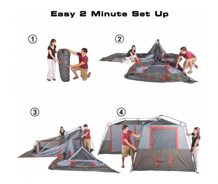 Ozark Trail 3-Room Camping Tent - 12 person multi-room giant camping tent
