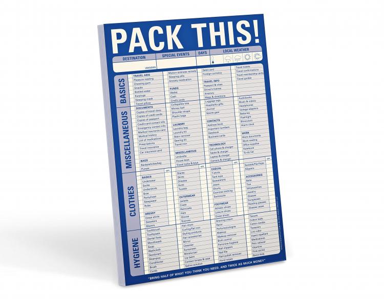 Knock Knock Pack This Note Pad