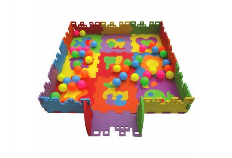 Interlocking Letter Play Mats Let You Build Your Own Ball Pit