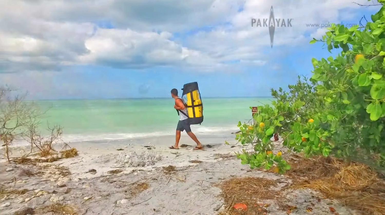 Pakayak Portable Kayak - Kayak collapses down to haul around like a backpack