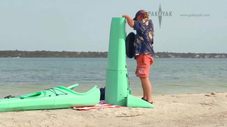 Pakayak Portable Kayak - Kayak collapses down to haul around like a backpack