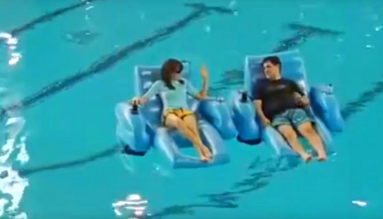 Motorized inflatable pool online lounger