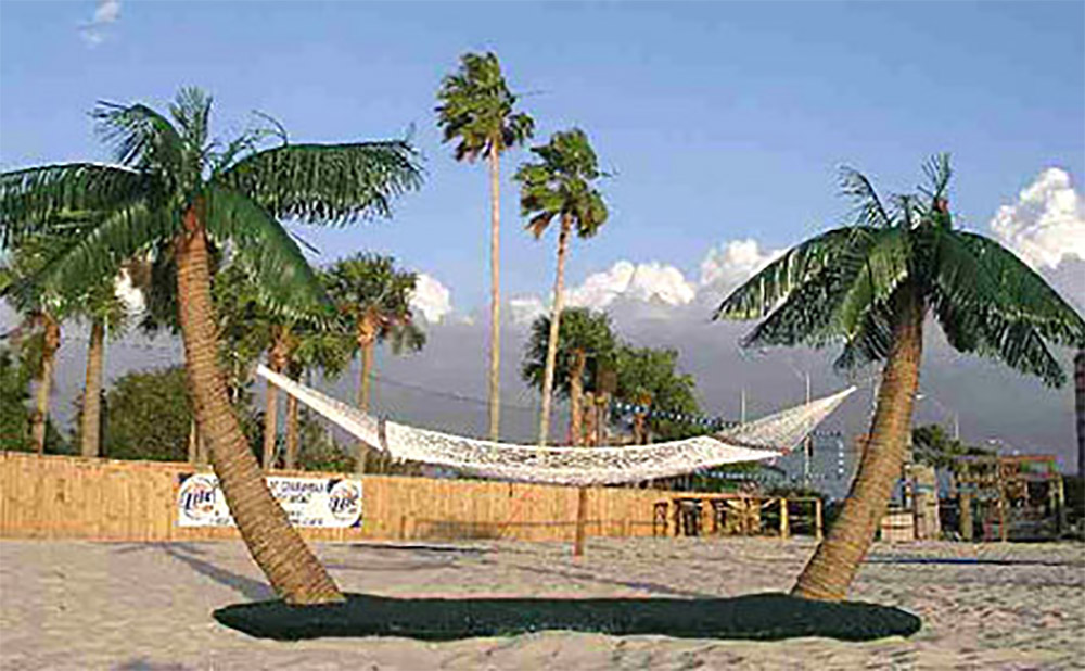 Palm Tree Hammock Stand With Misters Lets You Create Paradise In Your Backyard - Original Palm Island Hammock Stand