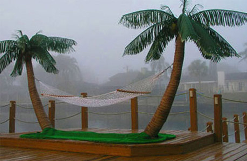 This Palm Tree Hammock Stand With Misters Lets You Create Paradise Right In Your Backyard