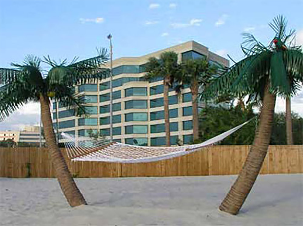 Palm Tree Hammock Stand With Misters Lets You Create Paradise In Your Backyard - Original Palm Island Hammock Stand