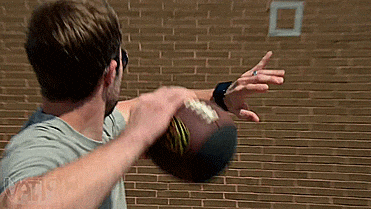Passback Football - Play Catch With Yourself Using a Wall - GIF