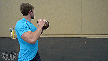 Passback Football - Play Catch With Yourself Using a Wall - GIF