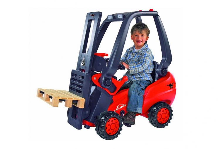 Kids Pedal Powered Forklift - Childrens Toy Forklift - Functioning toy forklift actually lets you pick stuff up