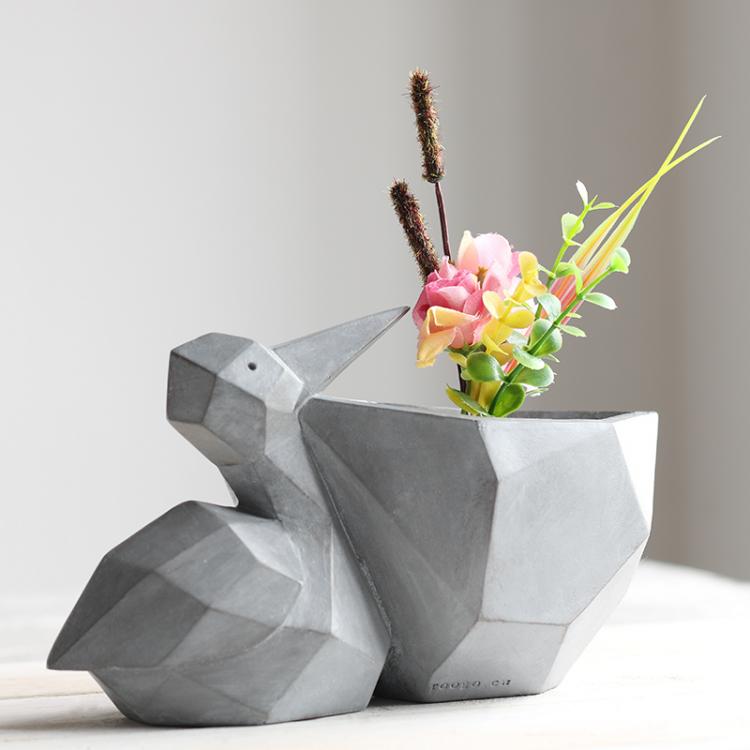 Geometric Pelican Flower Pot - Pelican mouth planter