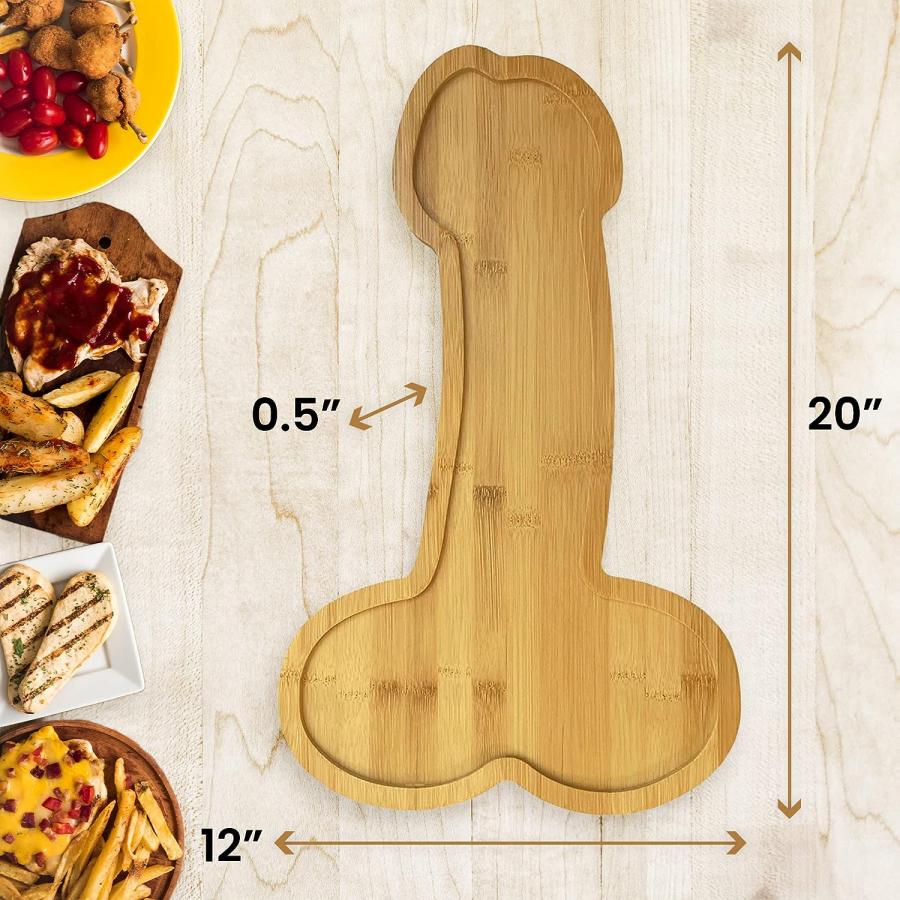 This Funny Penis Shaped Charcuterie Board Lets You Serve Snacks with a Side  of Humor