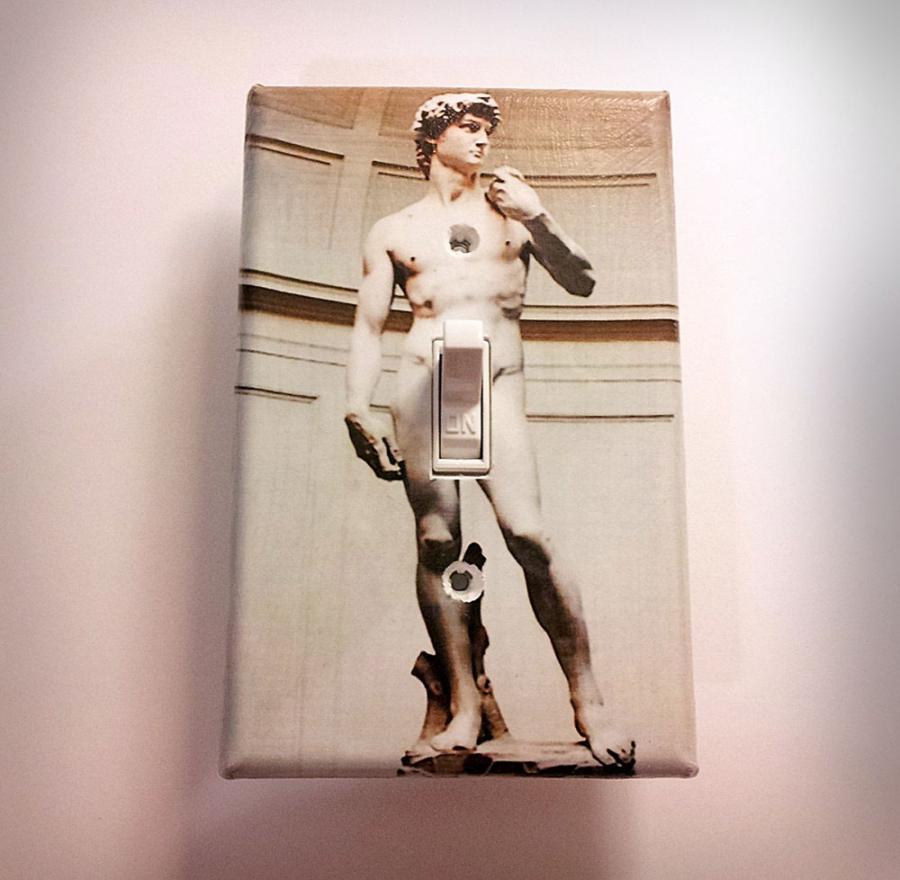 Michaelangelo Dirty and naughty light switch plate
