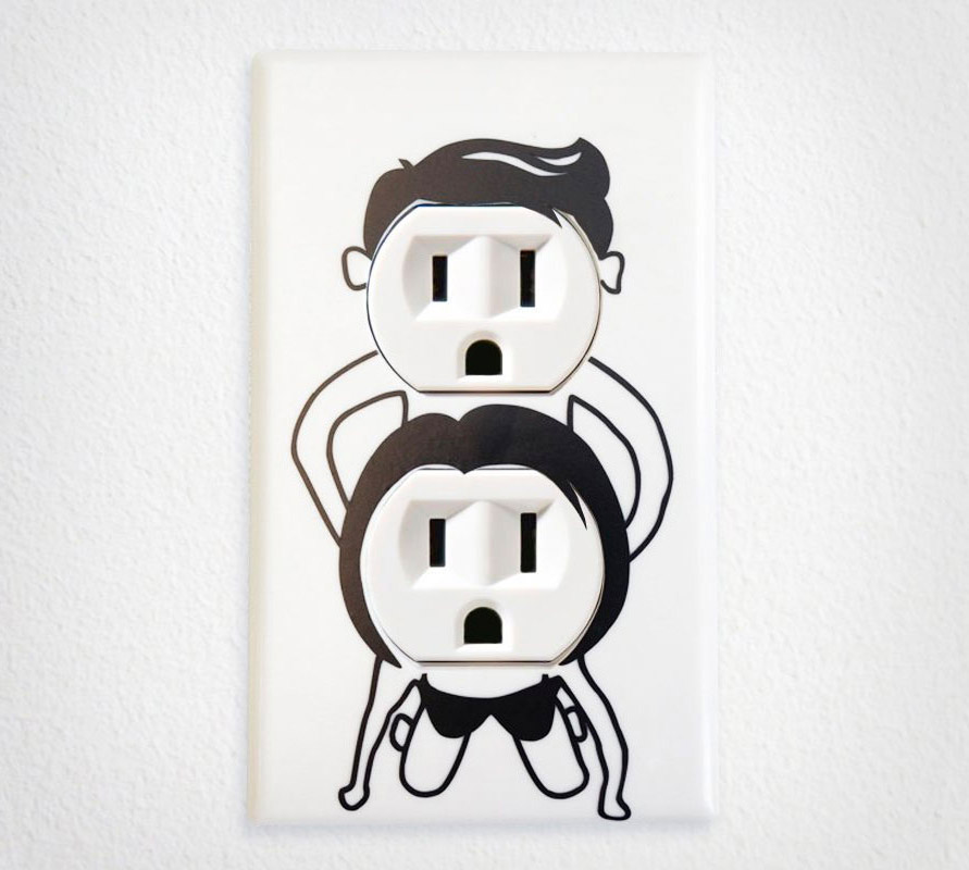 naughty outlet cover decal