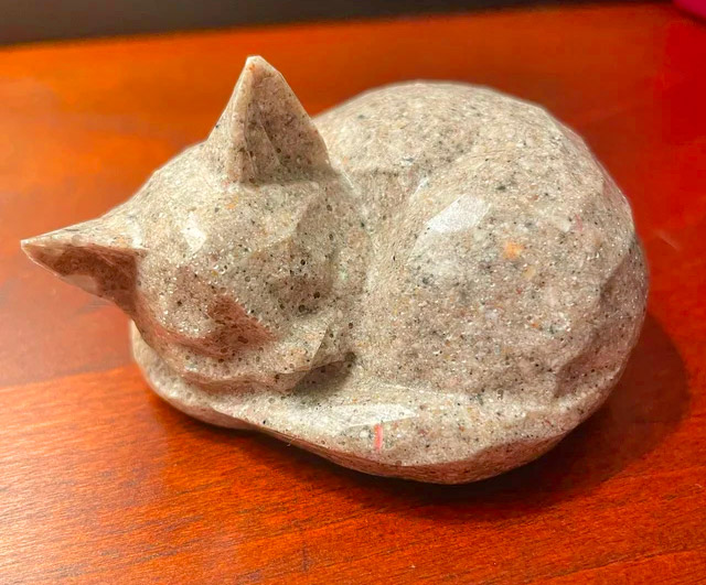 Sleeping dog/cat pet ashes figurine keepsake