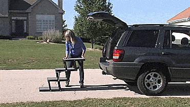 Pet Loader Folding Dog Stairs Helps Get Elderly Dogs Into Car or Truck