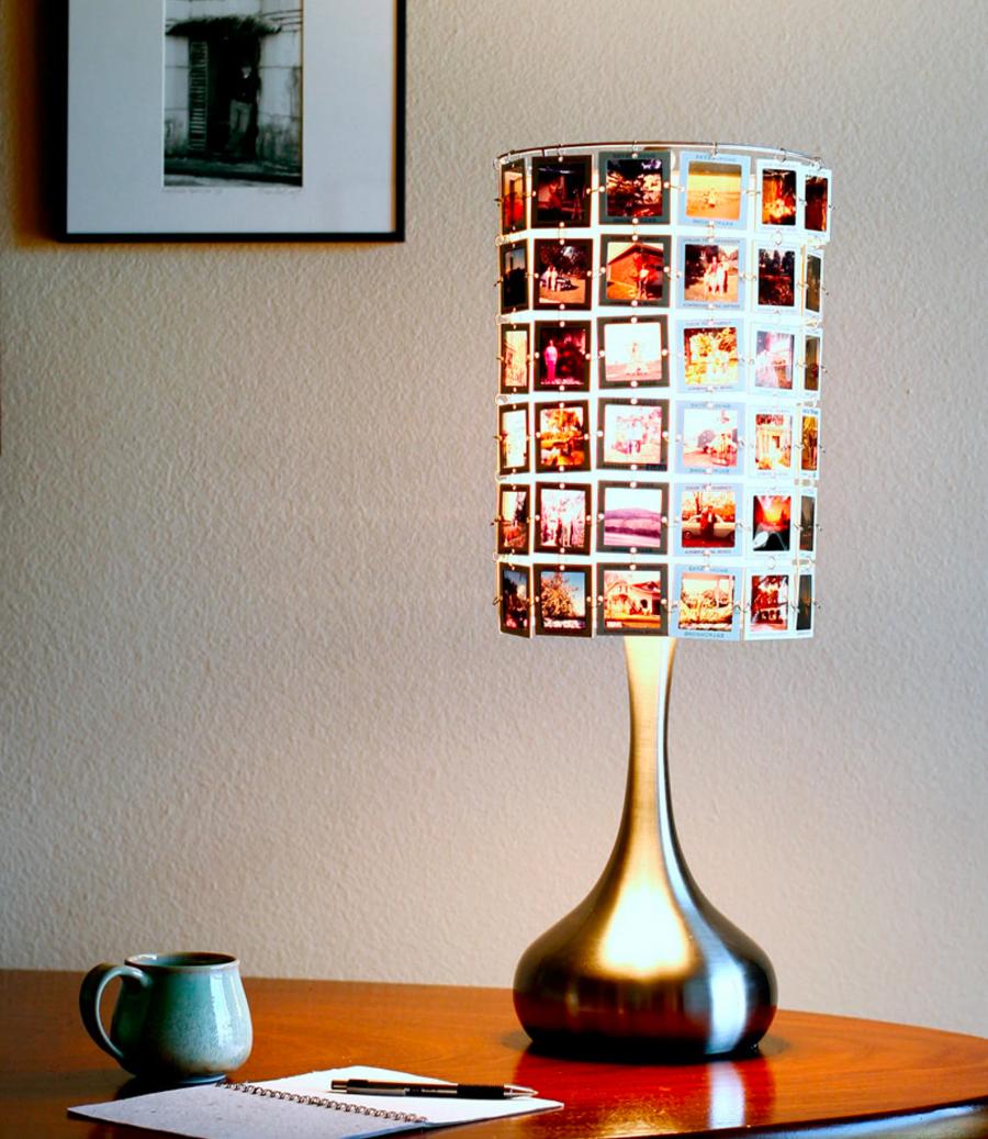 DIY Photo Slide Lamp Shade Vintage lamp idea