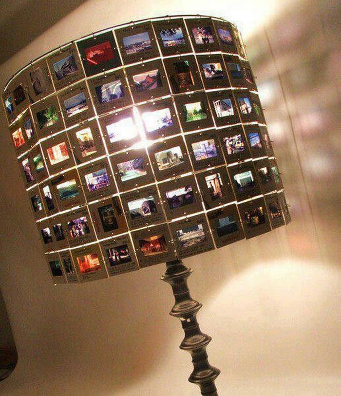DIY Photo Slide Lamp Shade Vintage lamp idea