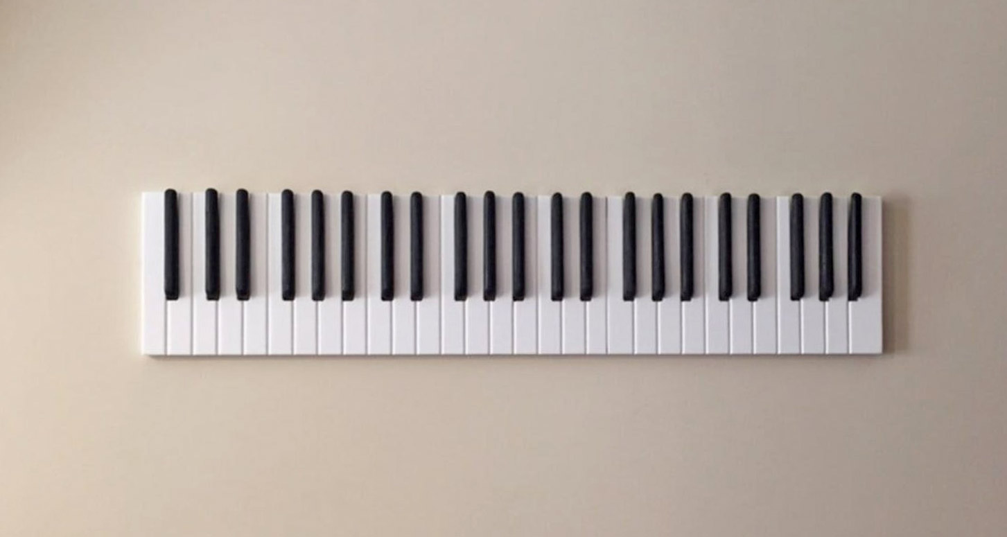 Piano Keys Coat Rack - Wall-Mounted Coat Hook keyboard keys coat rack