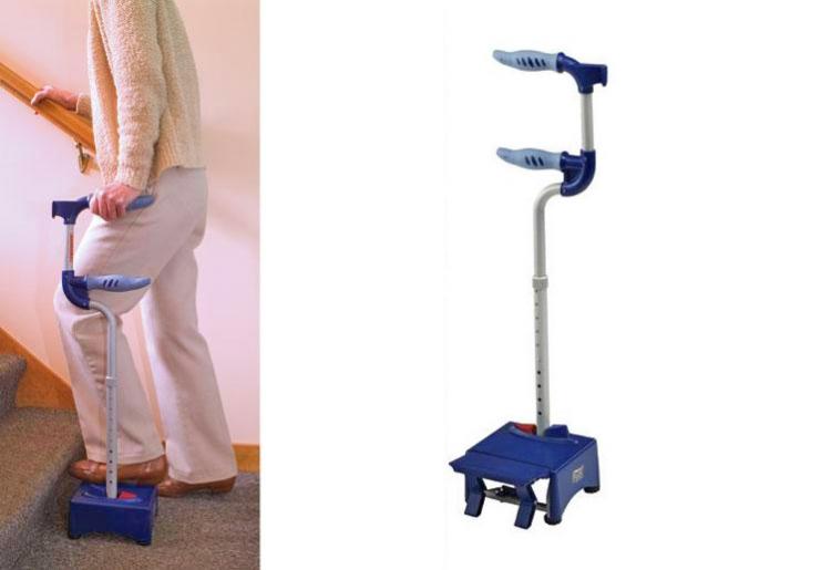 Pilot Step-Up Cane - Walking can with half-step - Stairs assistance cane