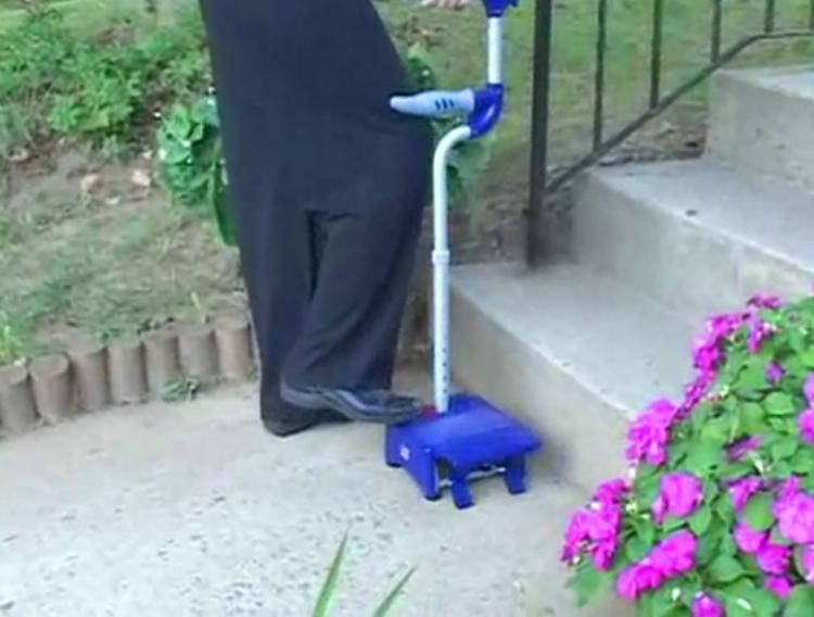 Pilot Step-Up Cane - Walking can with half-step - Stairs assistance cane