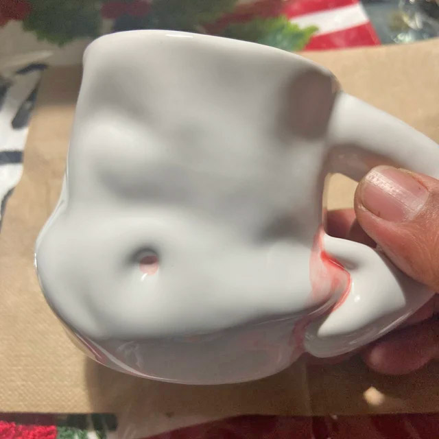 Fat Belly Ceramic Mug Cute Coffee Cup Pinch Belly Cup Funny