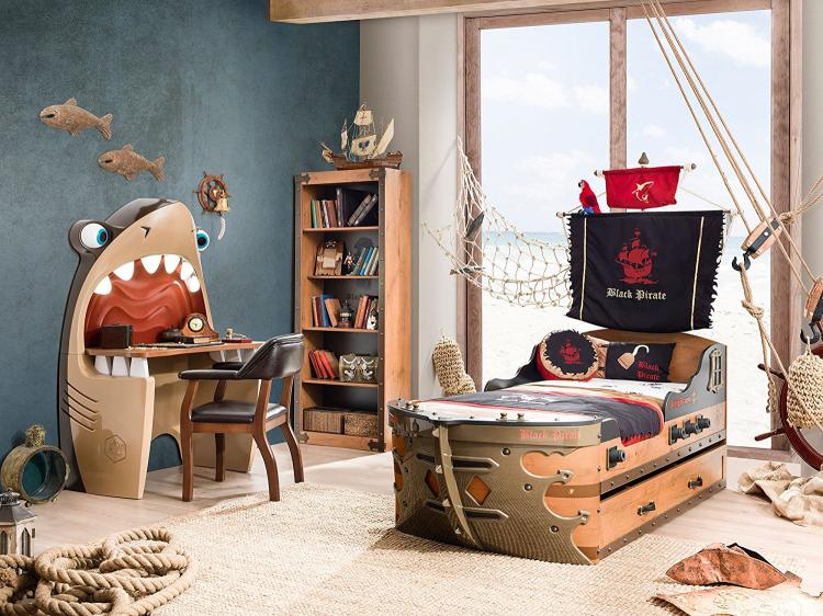 Cilek Pirate Shark Kid's Desk - Children's pirate themed bedroom set