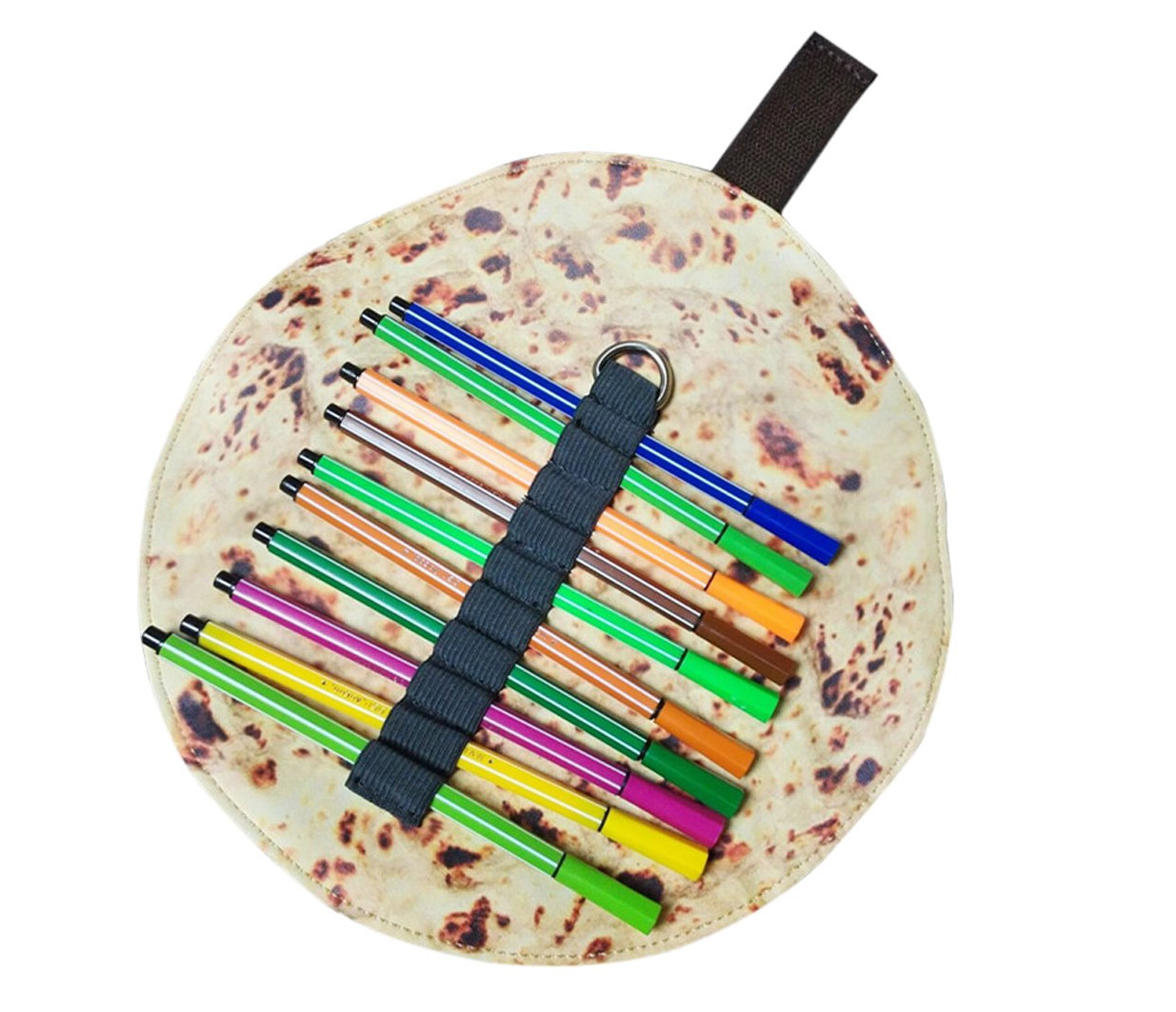 Pita Bread Art Supply Holder - Burrito roll pencil case