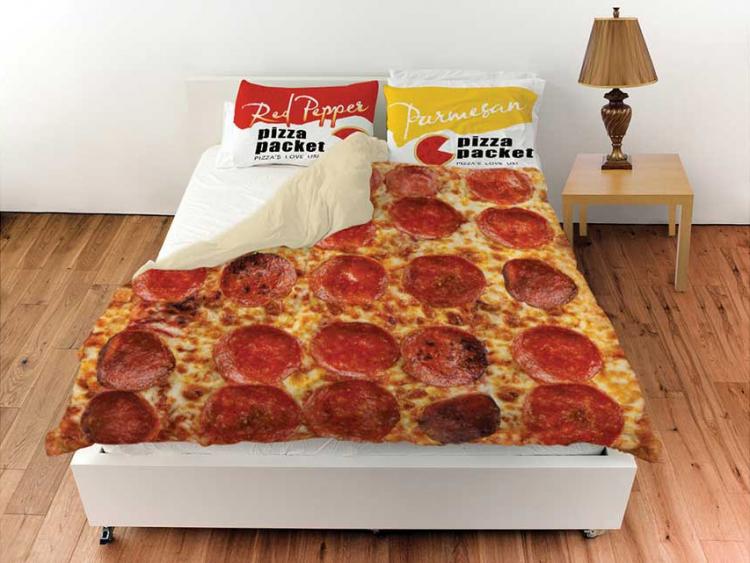 Pepperoni Pizza Queen Duvet Bedding Cover