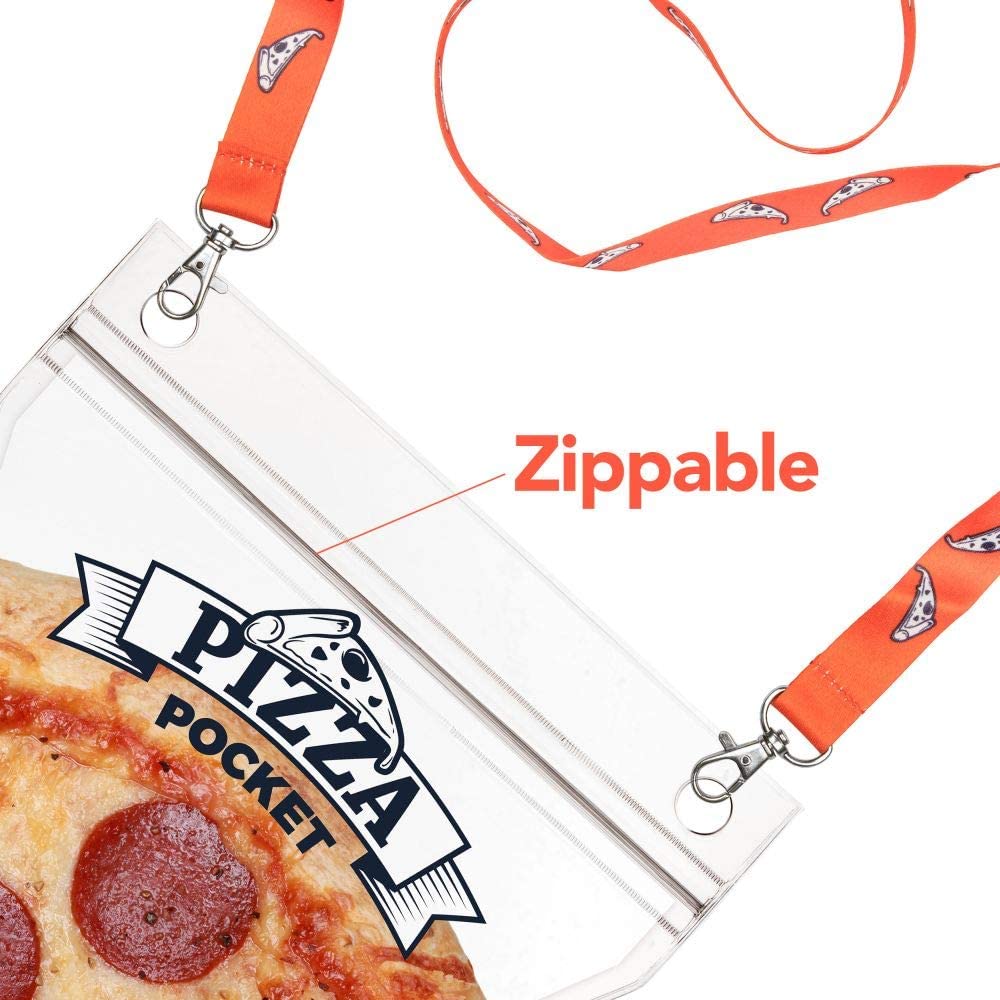 Pizza Pouch Lanyard - Pizza Pocket Carry an extra slice of pizza around your neck