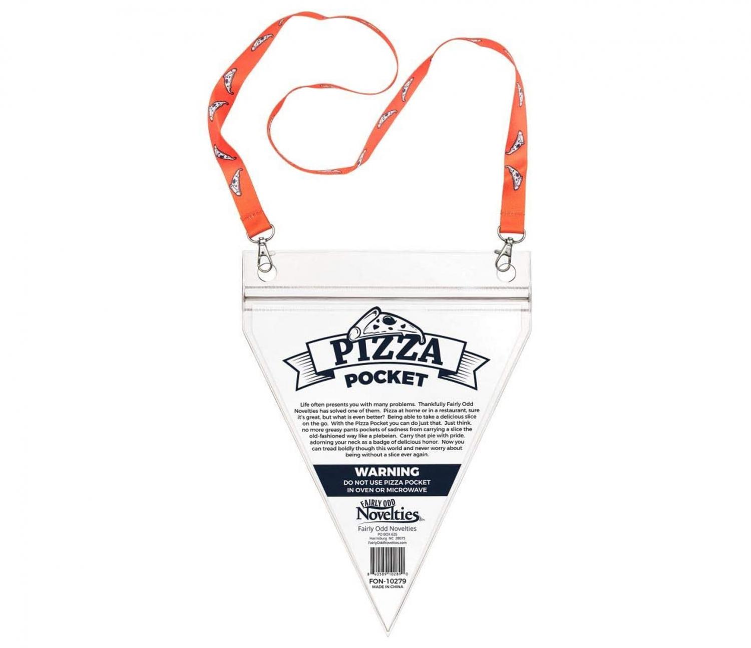 Pizza Pouch Lanyard - Pizza Pocket Carry an extra slice of pizza around your neck