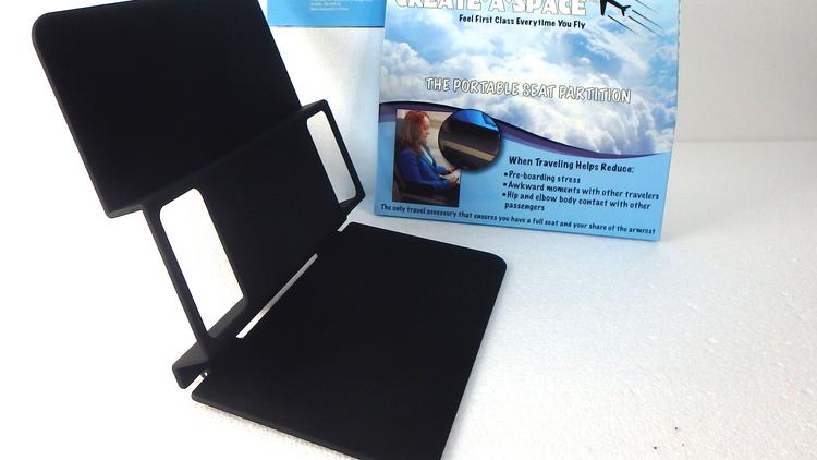 Create-a-Space portable airplane seat divider - Plane armrest divider