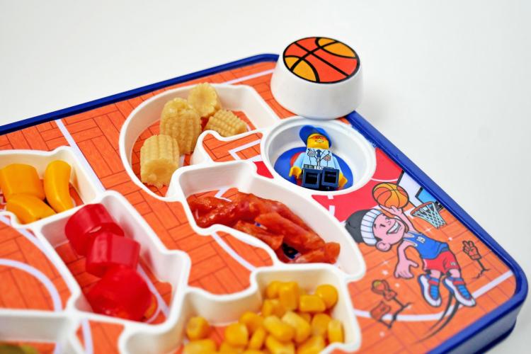 PlayTray Kids Food Tray Makes Mealtime Fun - Kids food tray with surprise toy at end