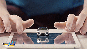 Pocket Racing 2.0 - iPad Game With Real Toy Car That Interacts With Real-Time Feedback