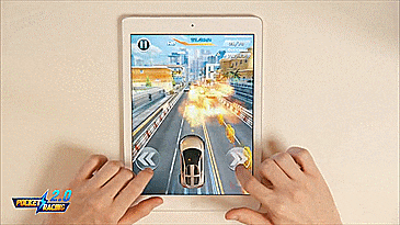Pocket Racing 2.0 - iPad Game With Real Toy Car That Interacts With Real-Time Feedback