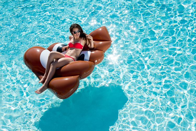 Poop Emoji Pool Float - Giant Poo Emoji Shaped Pool Floats