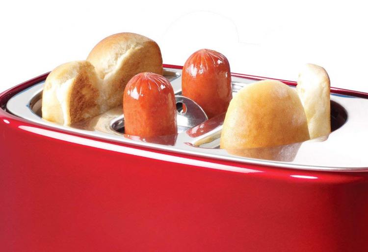 Hot Dog Toaster - Nostalgia pop-up hot dog toaster toasts buns