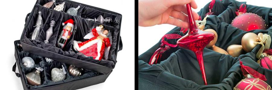 Pop-up Christmas Ornament Storage Case - Telescoping christmas bulbs storage luggage box